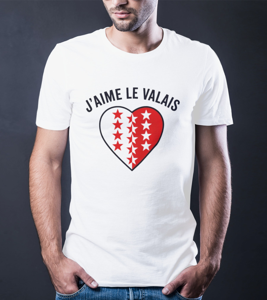 J'aime Le Valais Heart Stars T-Shirt