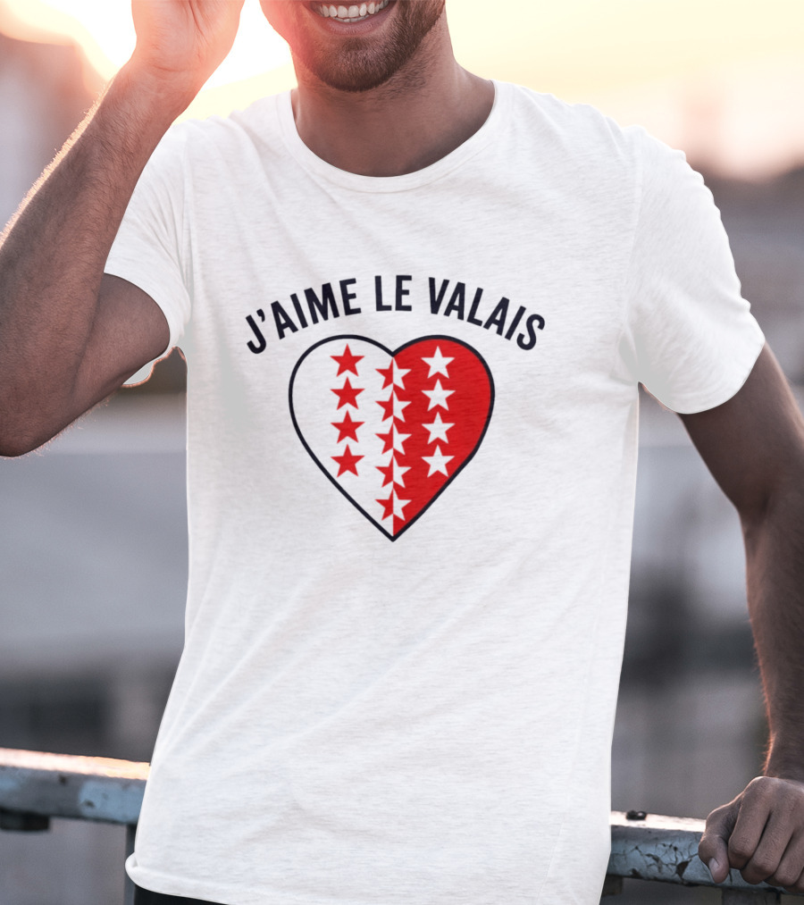 J'aime Le Valais Heart Stars T-Shirt