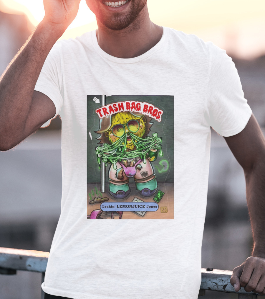 Trash Bag Bros Leakin Lemonjuice Jones Retro Style Comic T-Shirt
