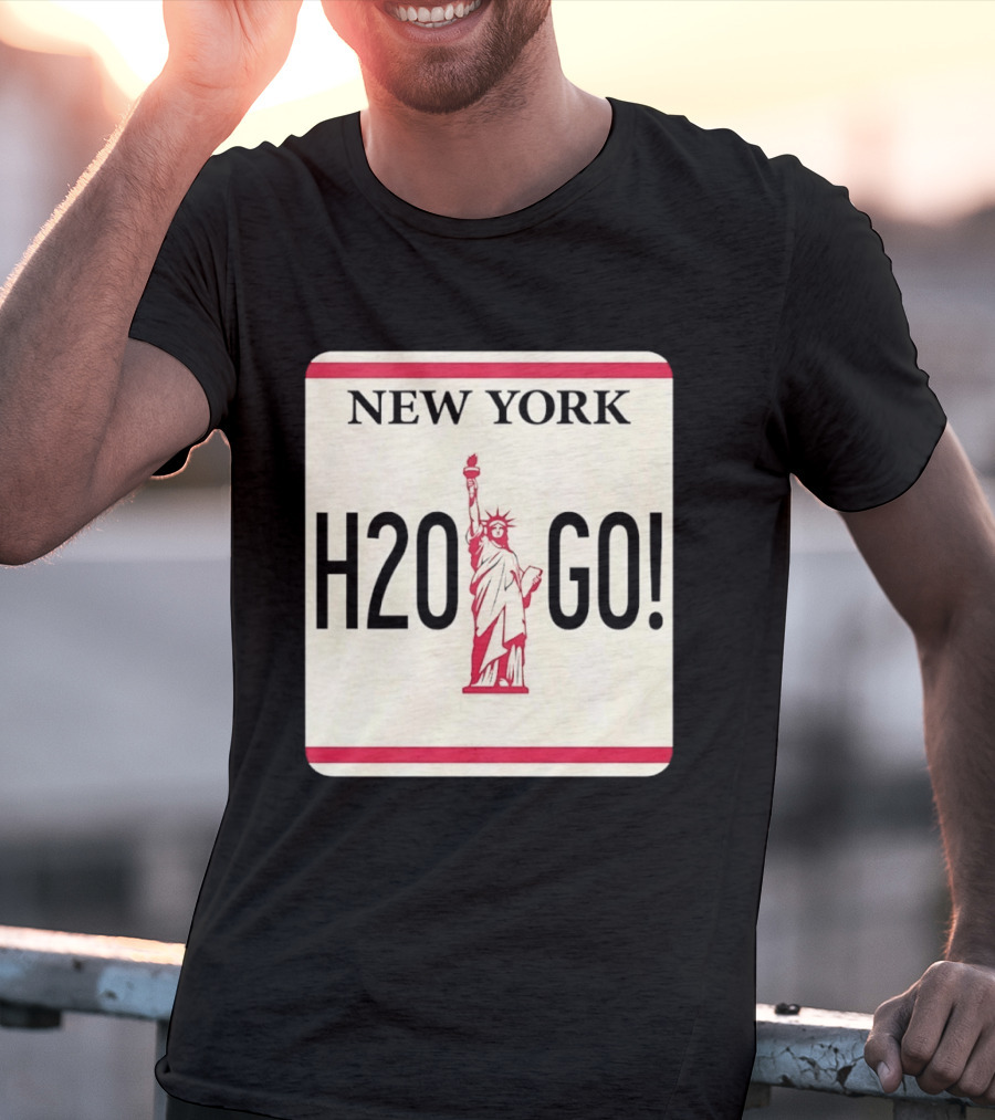 New York H2O Go License Plate Statue Of Liberty T-Shirt
