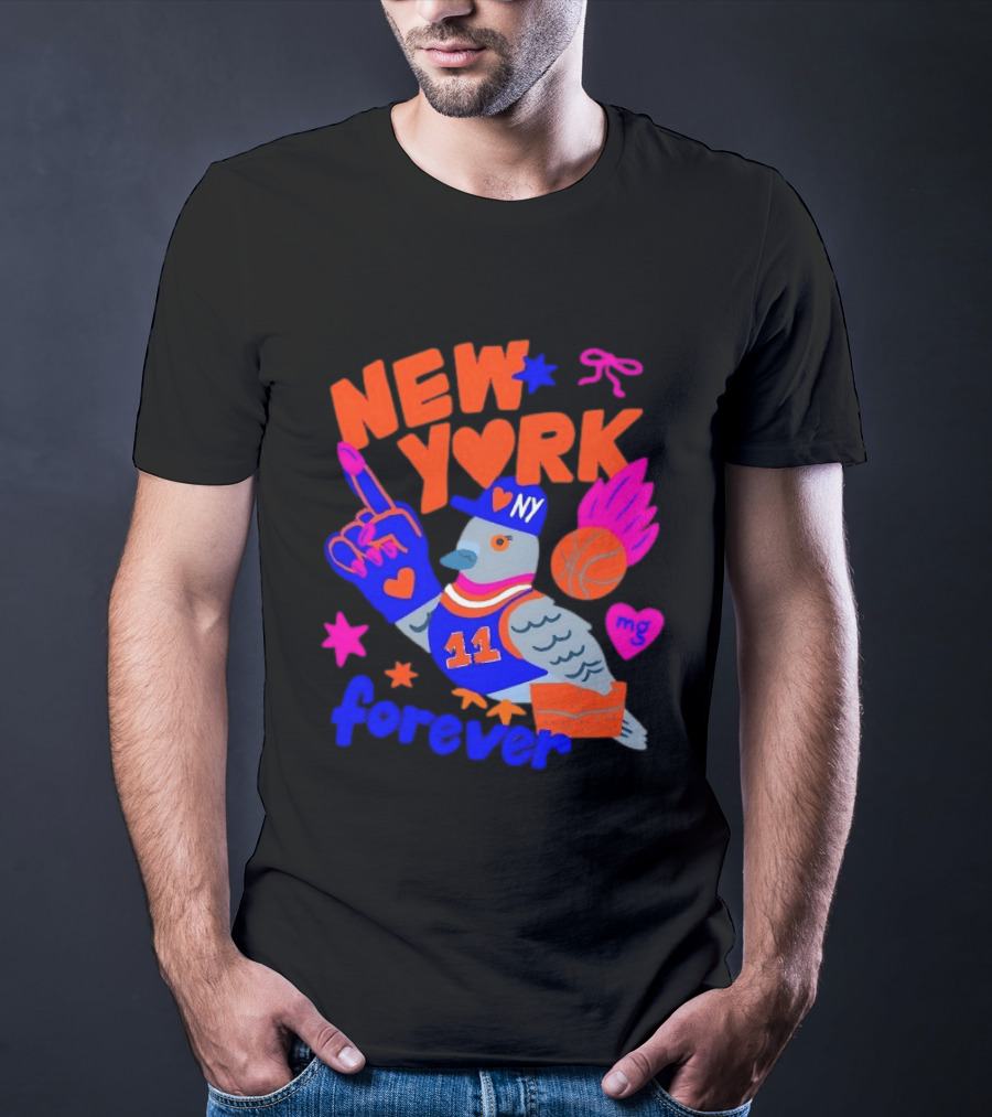 New York Knicks Jalen Brunson Pigeon Love Forever T-Shirt