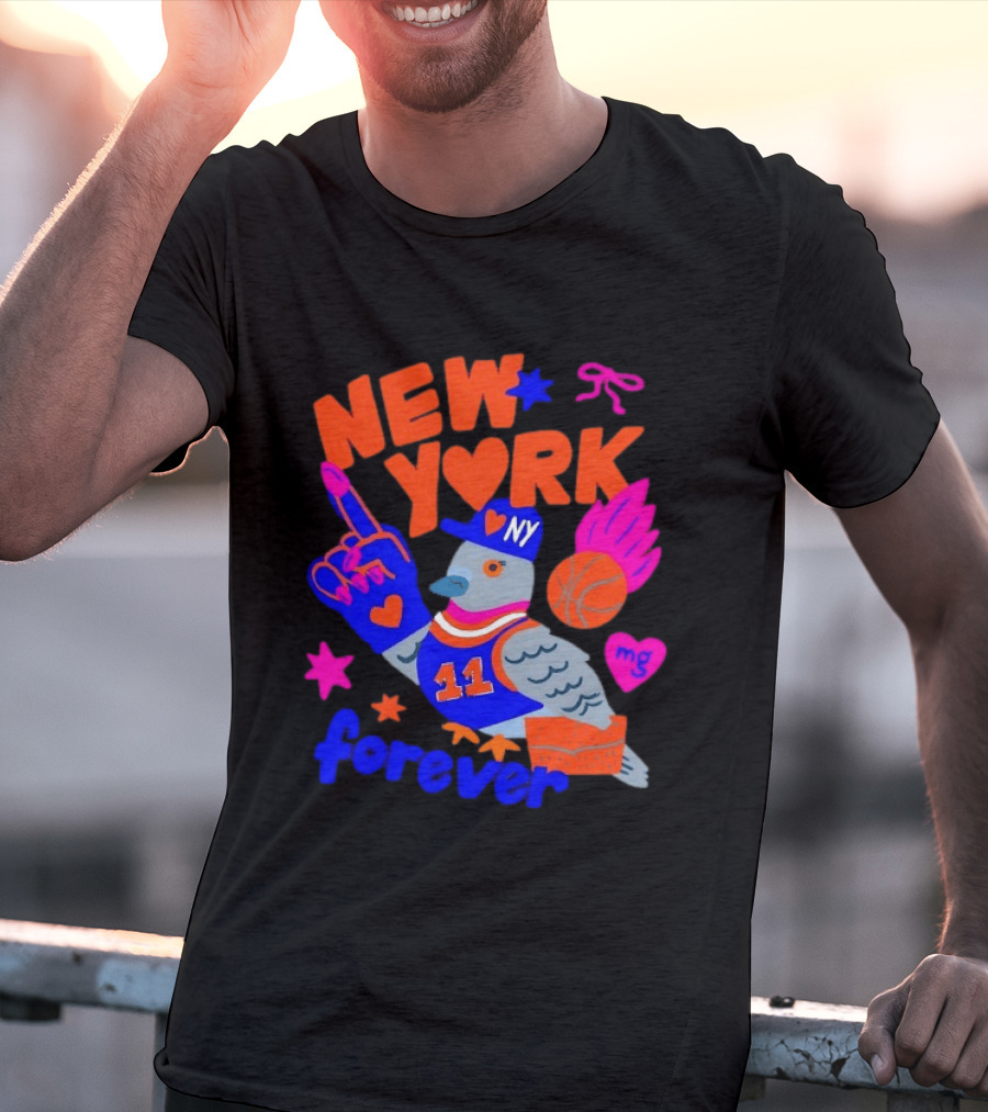 New York Knicks Jalen Brunson Pigeon Love Forever T-Shirt