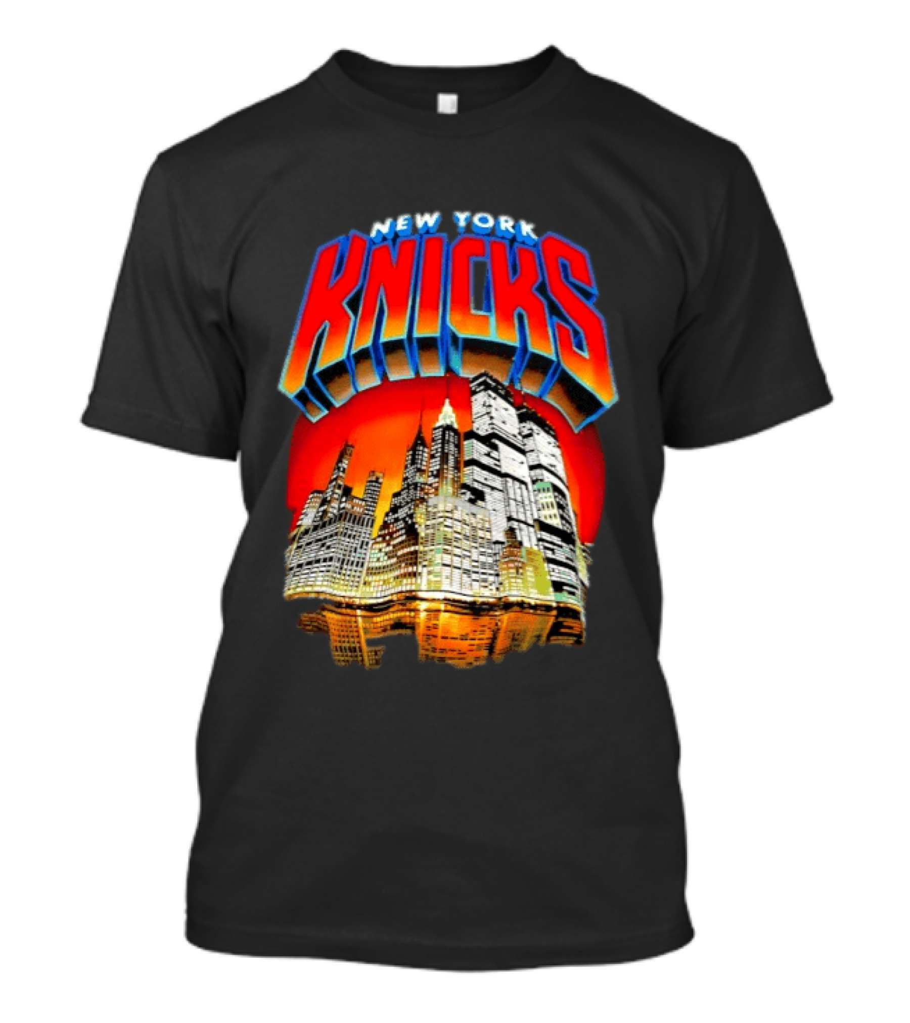 New York Knicks City Skyline Nightscape T-Shirt