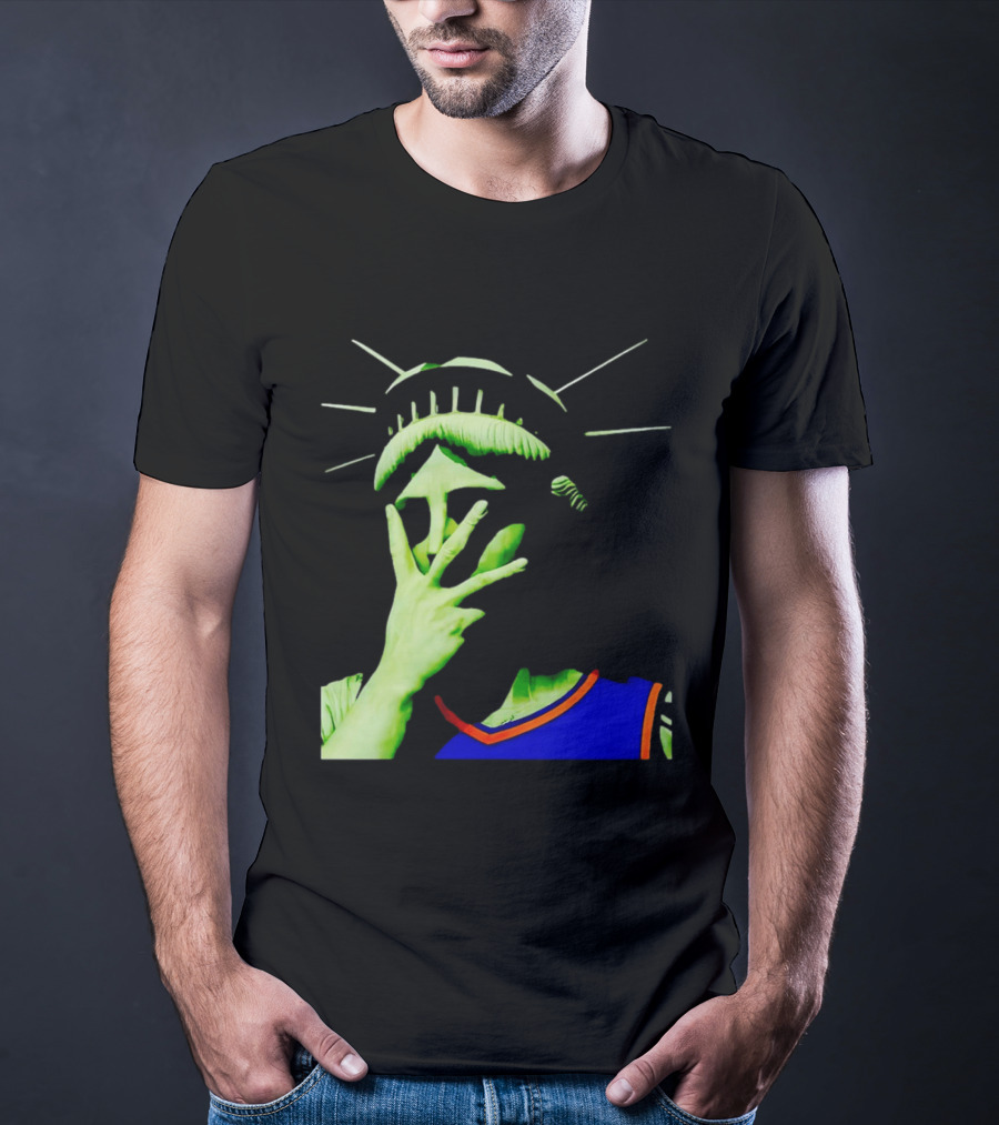 Statue Of Liberty New York Knicks Jersey Facepalm T-Shirt