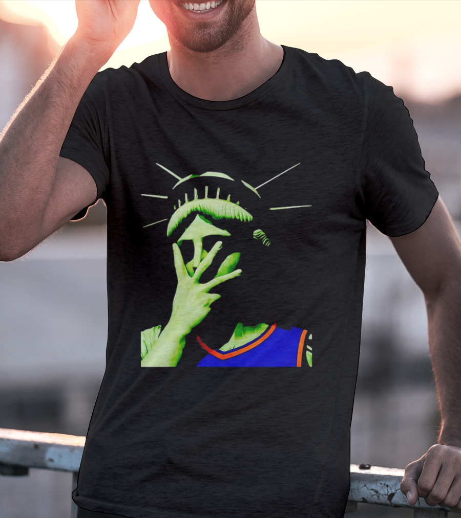 Statue Of Liberty New York Knicks Jersey Facepalm T-Shirt