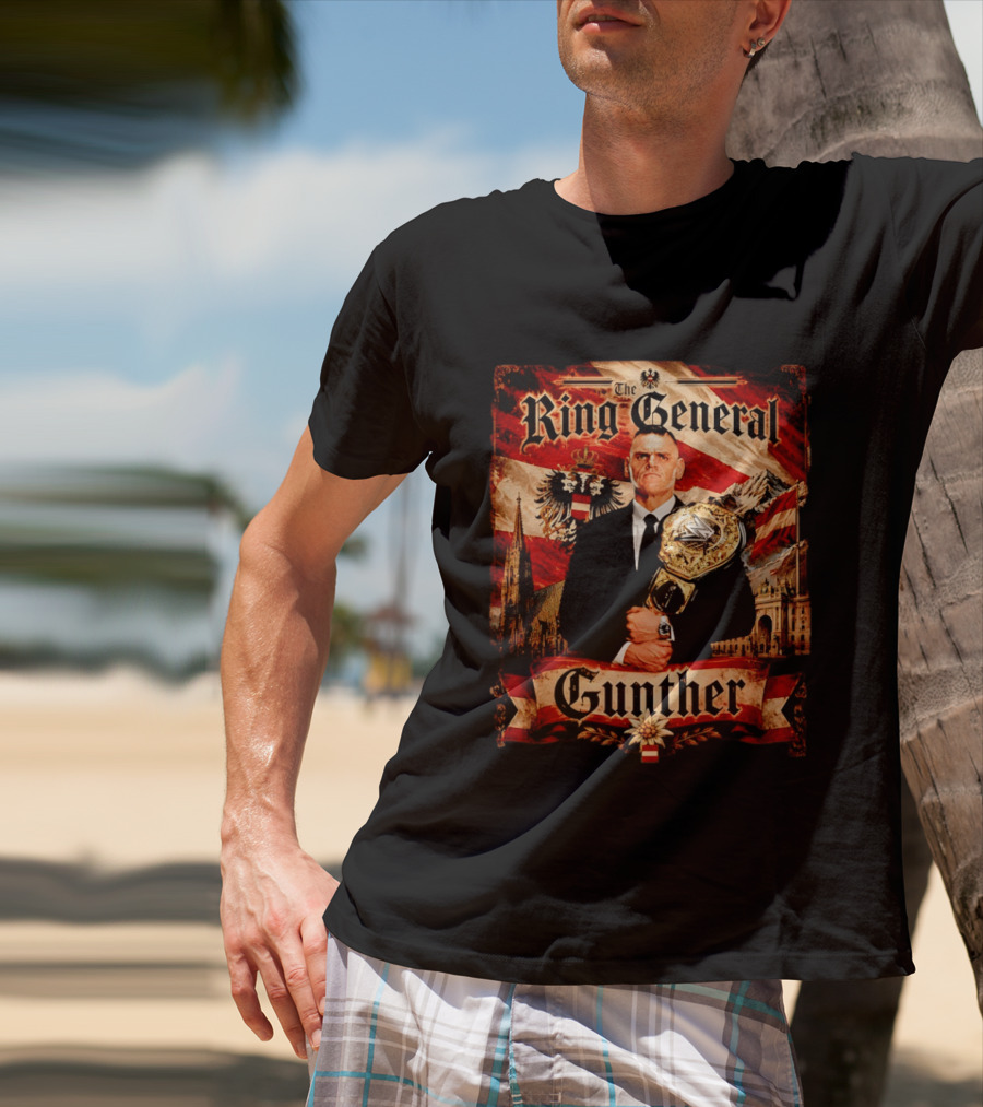 The Ring General Gunther Wrestling Champion With Eagle And Flag T-Shirt