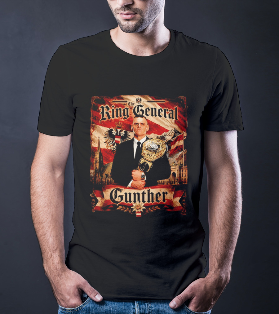 The Ring General Gunther Wrestling Champion With Eagle And Flag T-Shirt