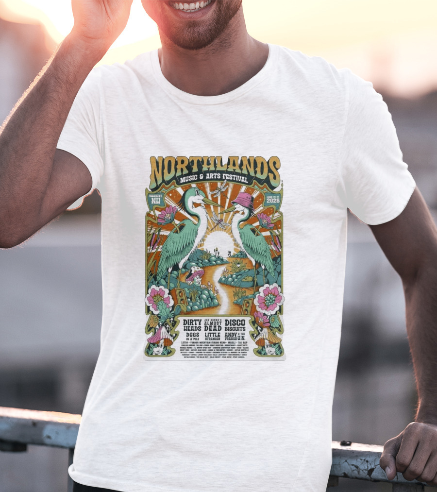 Northlands Music Arts Festival 2026 Swanzey NH Dirty Heads Disco Biscuits T-Shirt