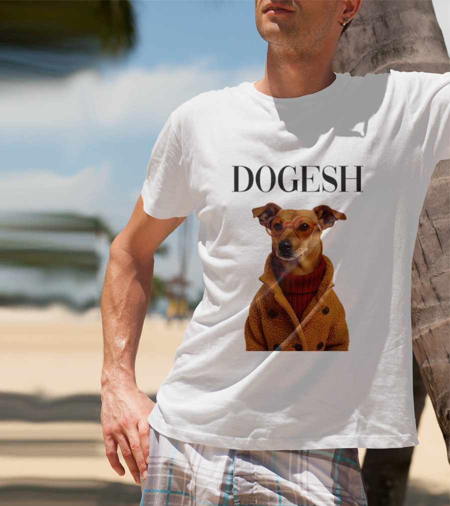 Dogesh Dapper Greyhound In Glasses And Coat T-Shirt