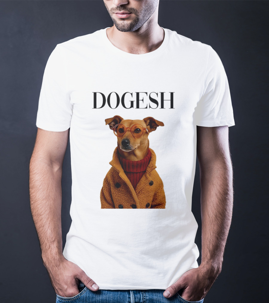 Dogesh Dapper Greyhound In Glasses And Coat T-Shirt