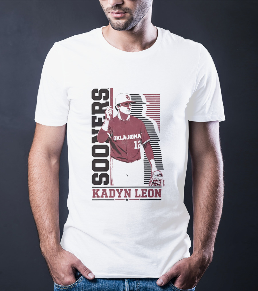 Oklahoma Sooners Kadyn Leon Baseball Player T-Shirt