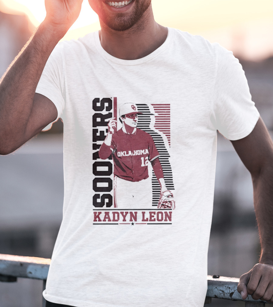 Oklahoma Sooners Kadyn Leon Baseball Player T-Shirt