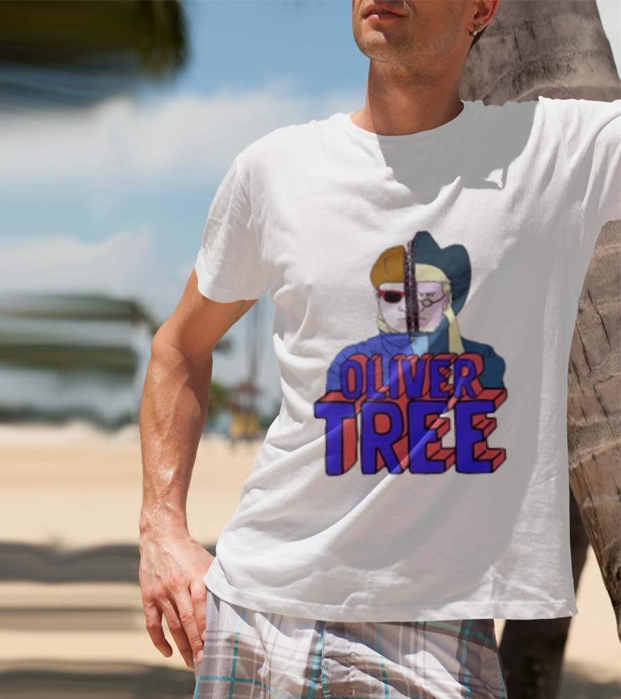Oliver Tree Split Persona Sunglasses Half Cowboy Half Futuristic T-Shirt