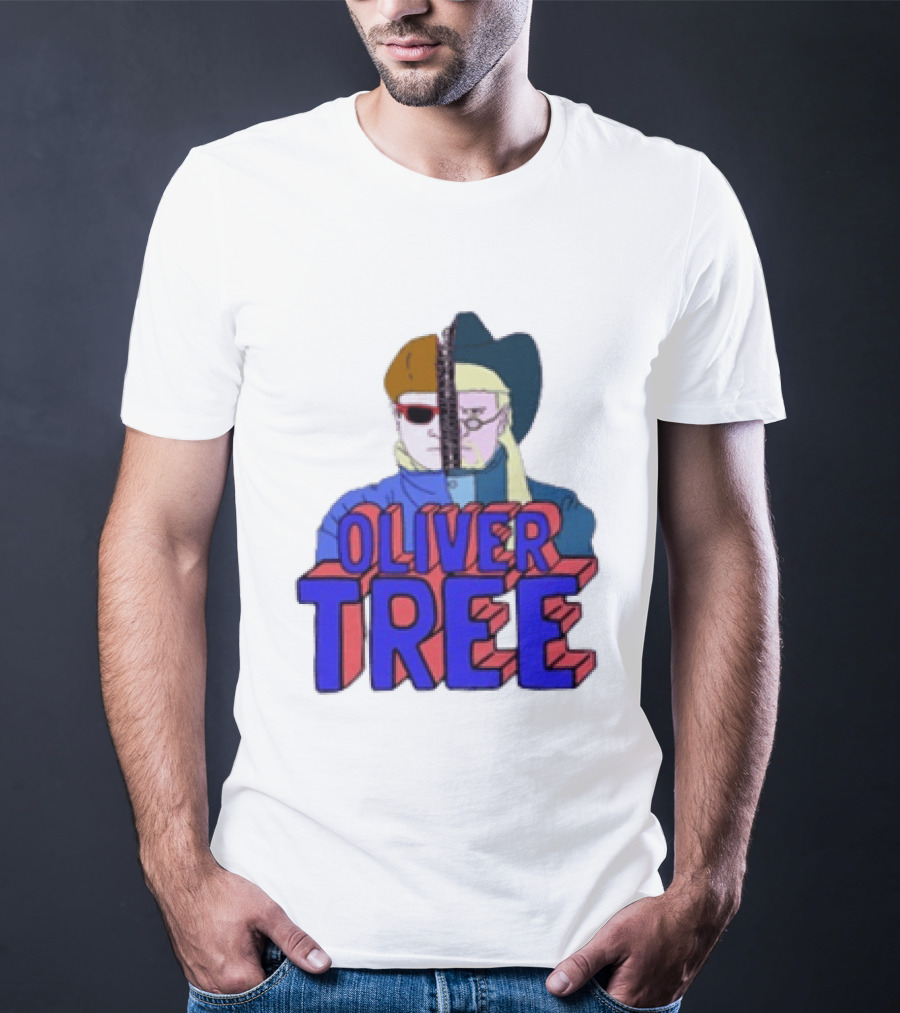 Oliver Tree Split Persona Sunglasses Half Cowboy Half Futuristic T-Shirt