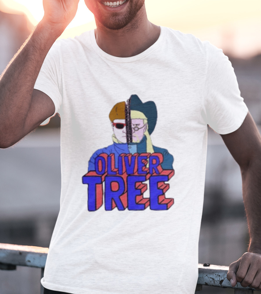 Oliver Tree Split Persona Sunglasses Half Cowboy Half Futuristic T-Shirt