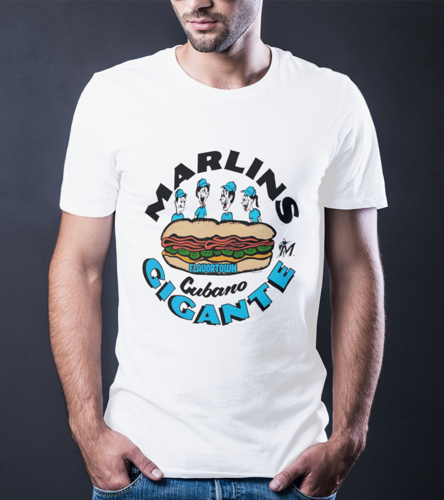 Marlins Cubano Gigante Flavortown Sandwich $1 T-Shirt