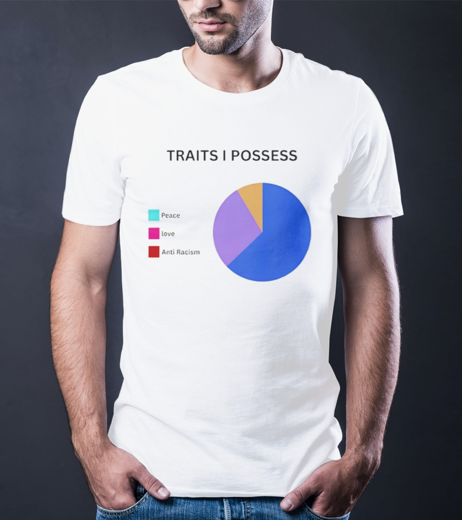 TRAITS I POSSESS Peace Love Anti Racism Chart T-Shirt