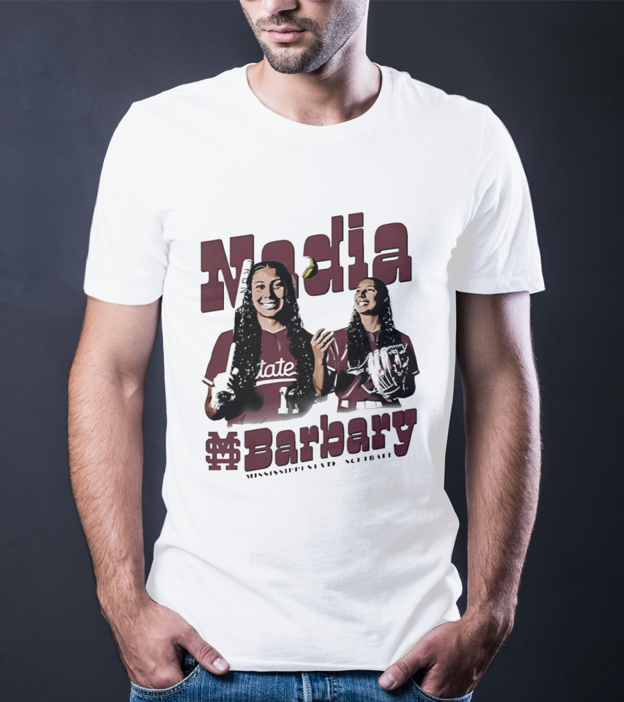 Mississippi State Nadia Barbary Bulldogs Baseball T-Shirt