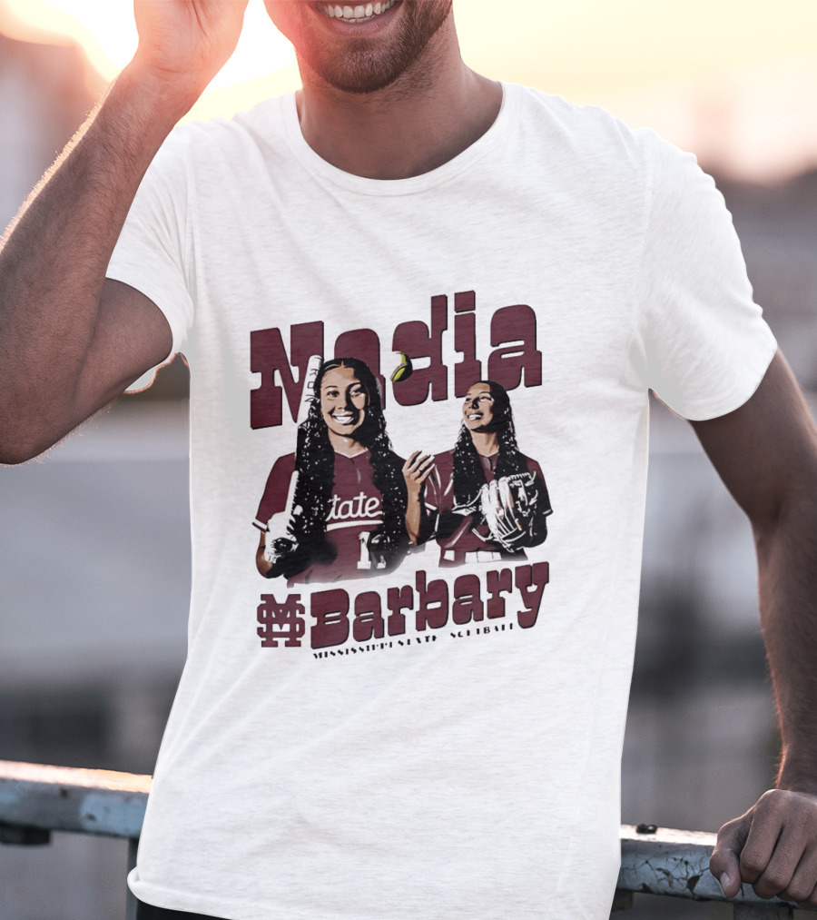 Mississippi State Nadia Barbary Bulldogs Baseball T-Shirt