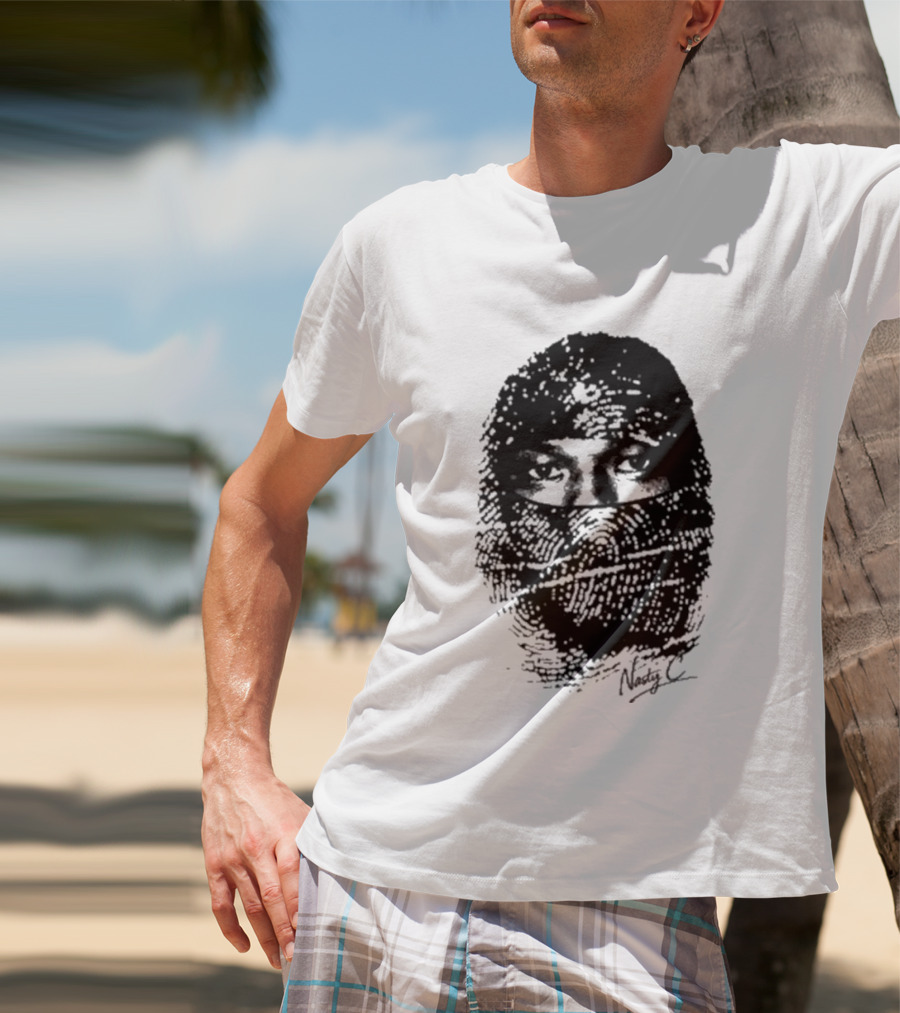 Nasty C Fingerprint Face Oversized Signature T-Shirt