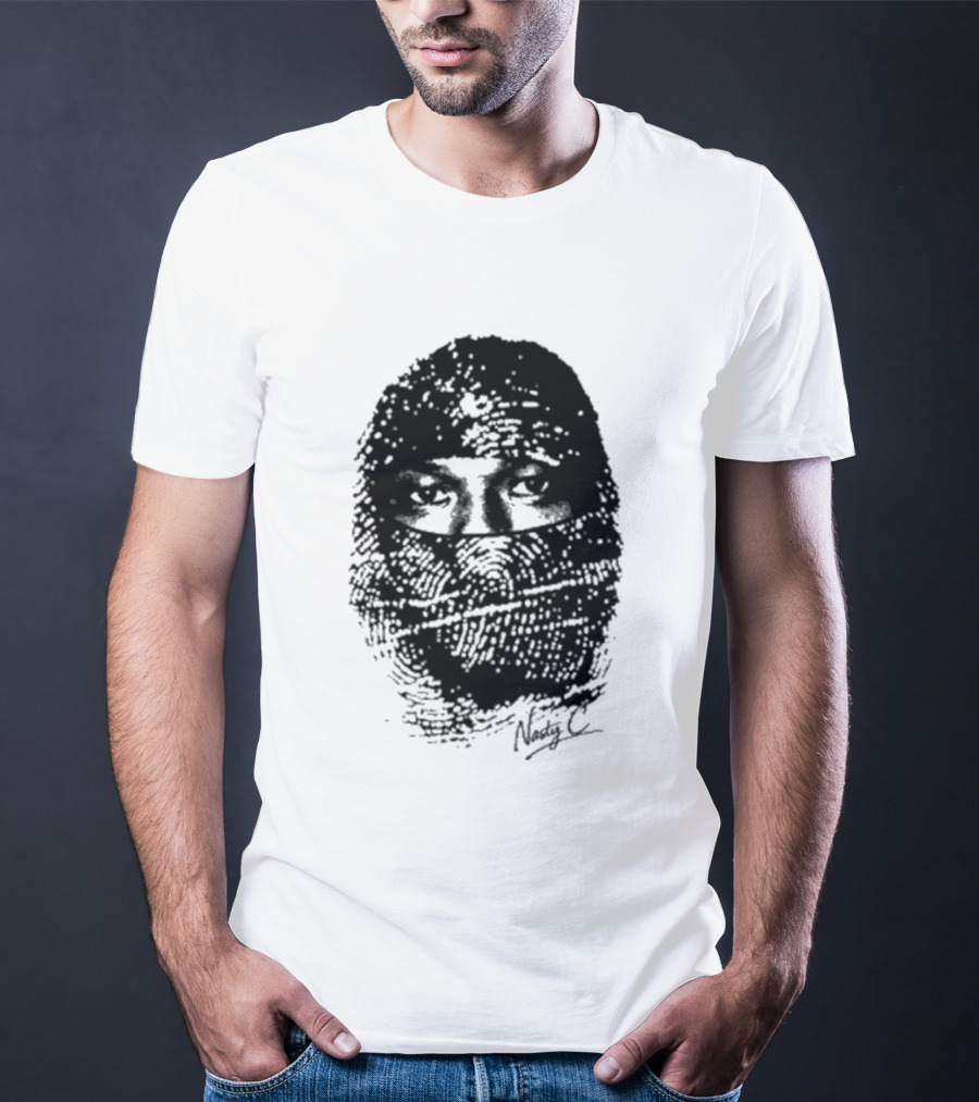 Nasty C Fingerprint Face Oversized Signature T-Shirt