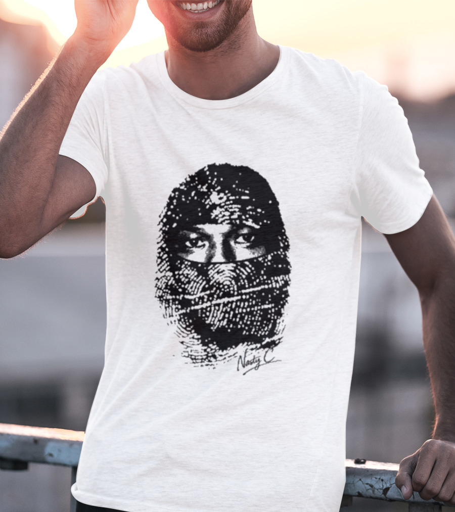 Nasty C Fingerprint Face Oversized Signature T-Shirt