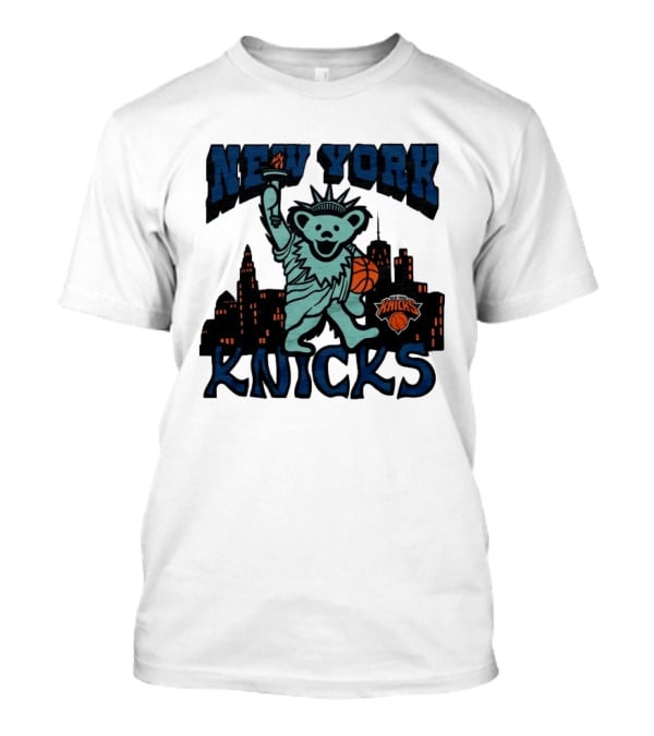 NBA Grateful Dead New York Knicks Bear Liberty Statue T-Shirt