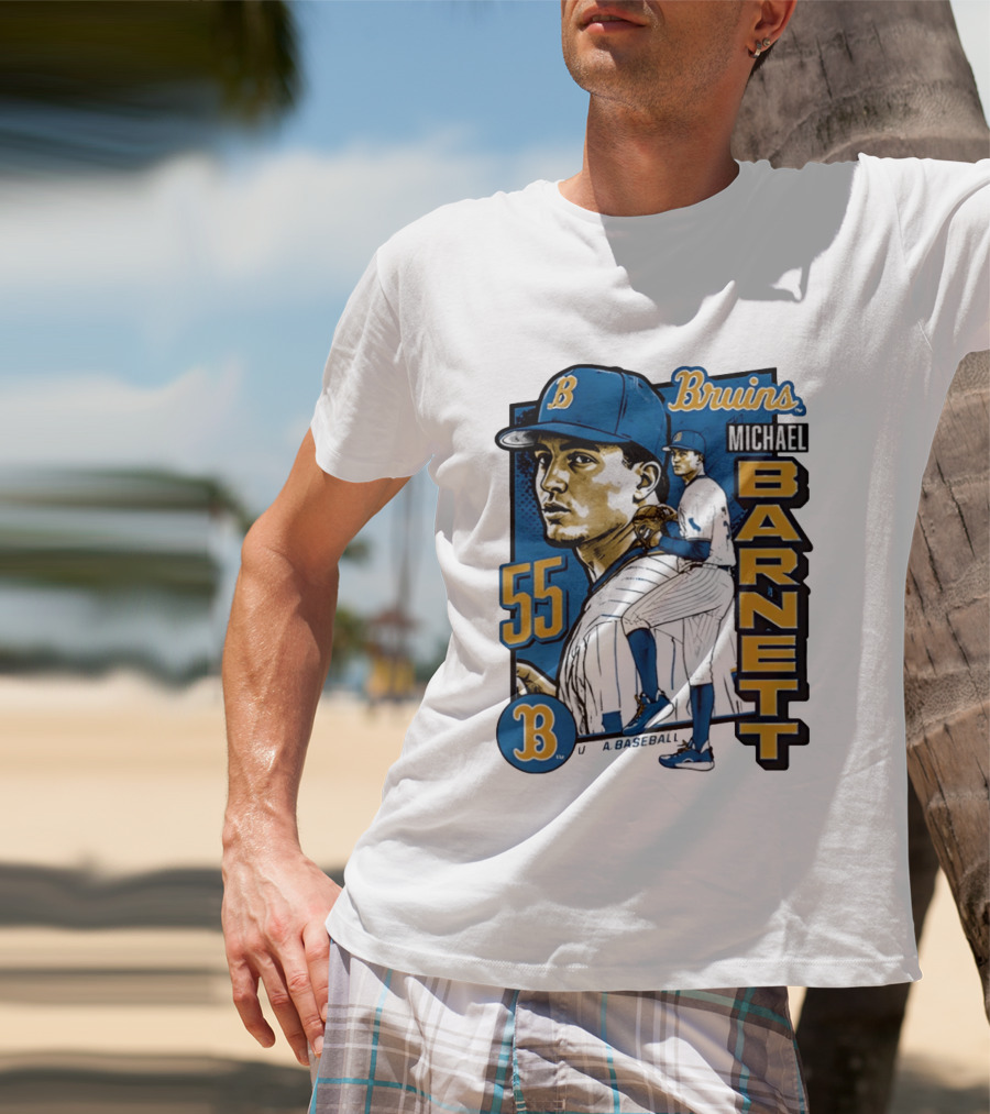 UCLA Bruins Michael Barnett 55 Baseball Pitcher T-Shirt