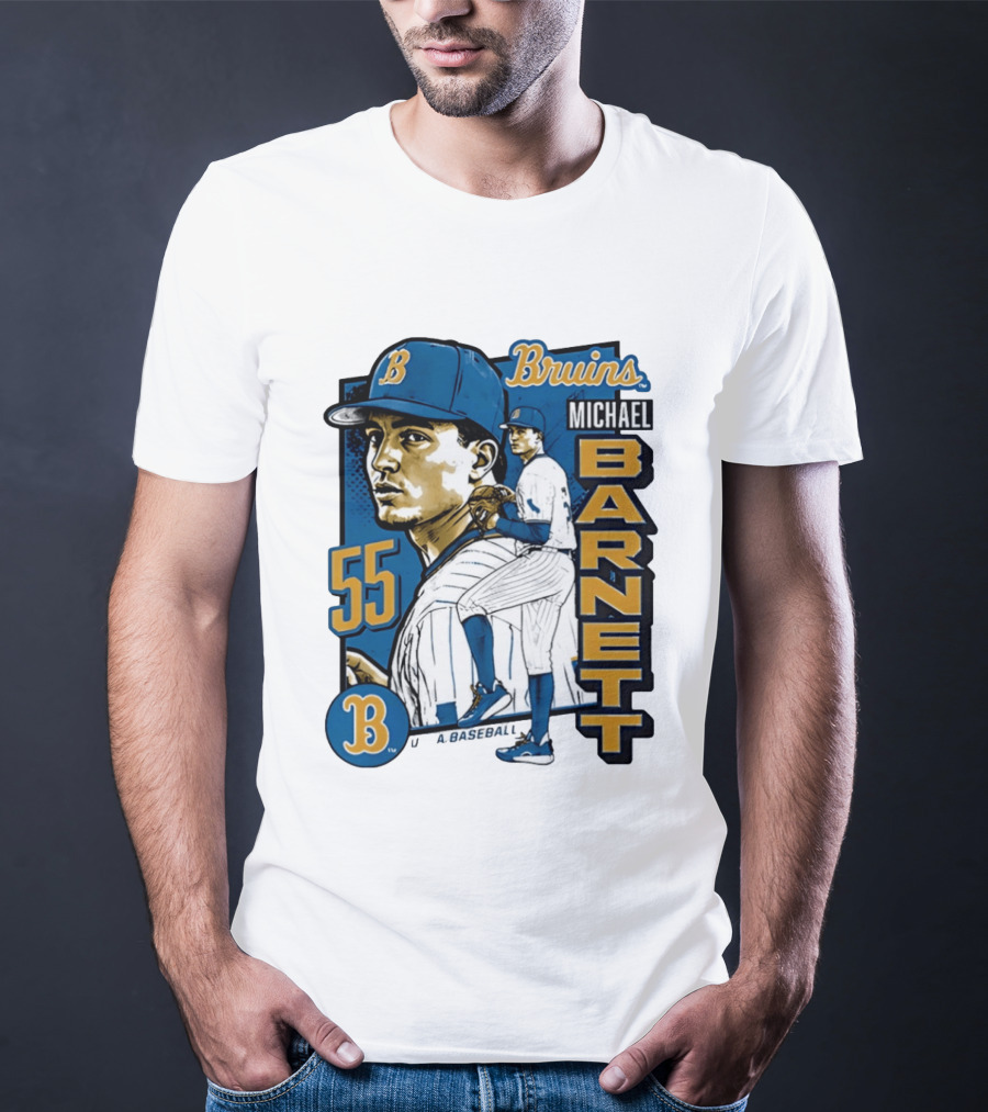UCLA Bruins Michael Barnett 55 Baseball Pitcher T-Shirt