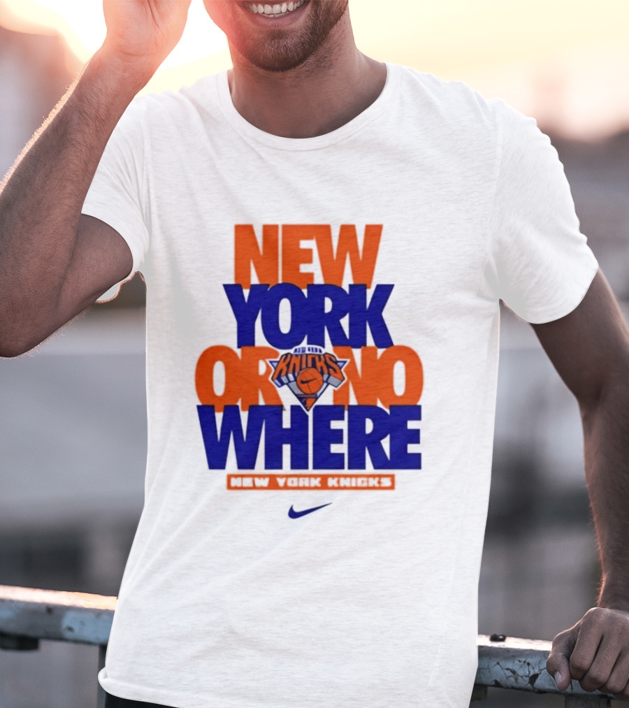 New York Or Nowhere New York Knicks 2026 AJ1 T-Shirt