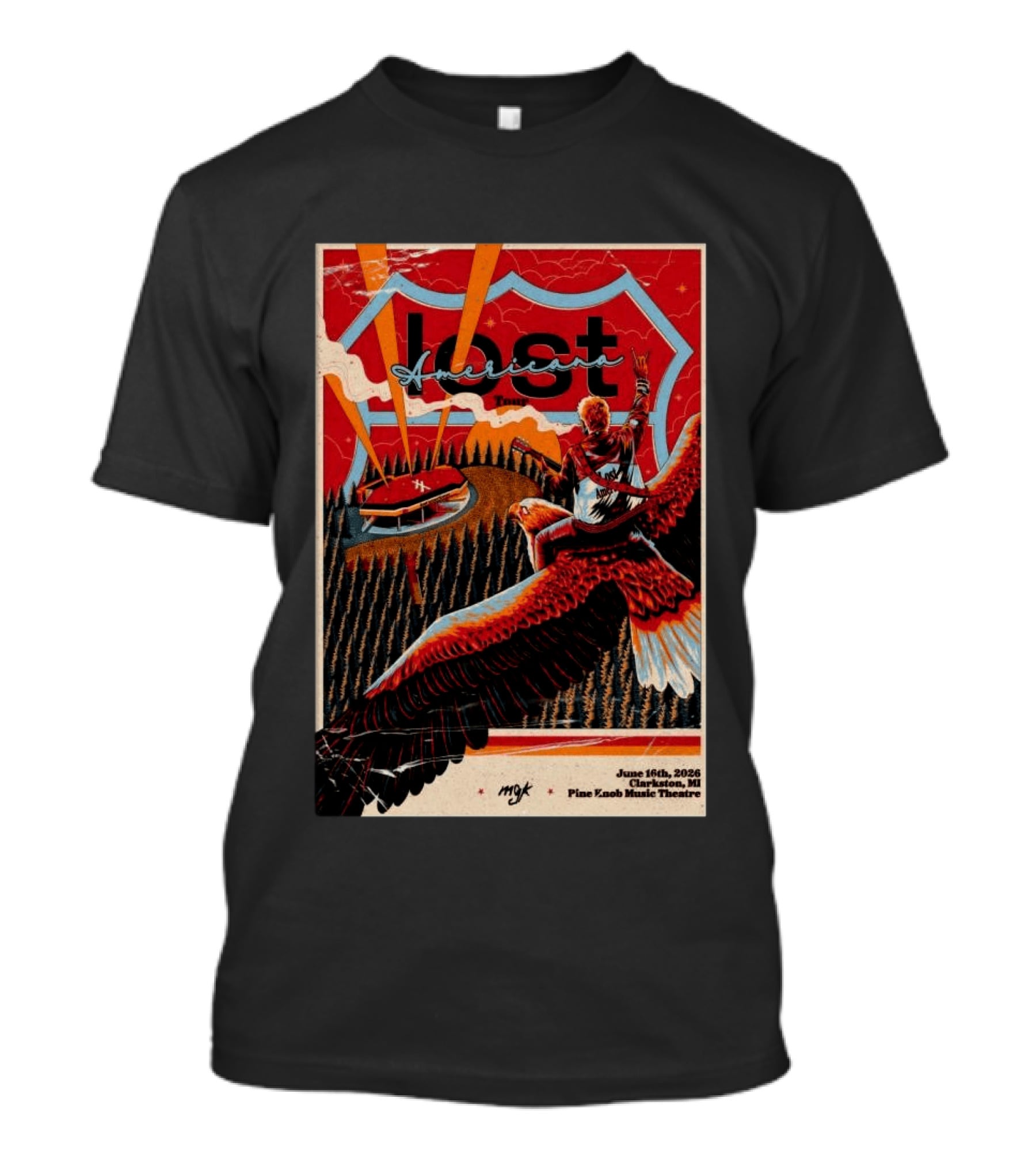 MCK Lost Americana Tour June 16 2026 Clarkston MI Pine Knob Music Theatre T-Shirt