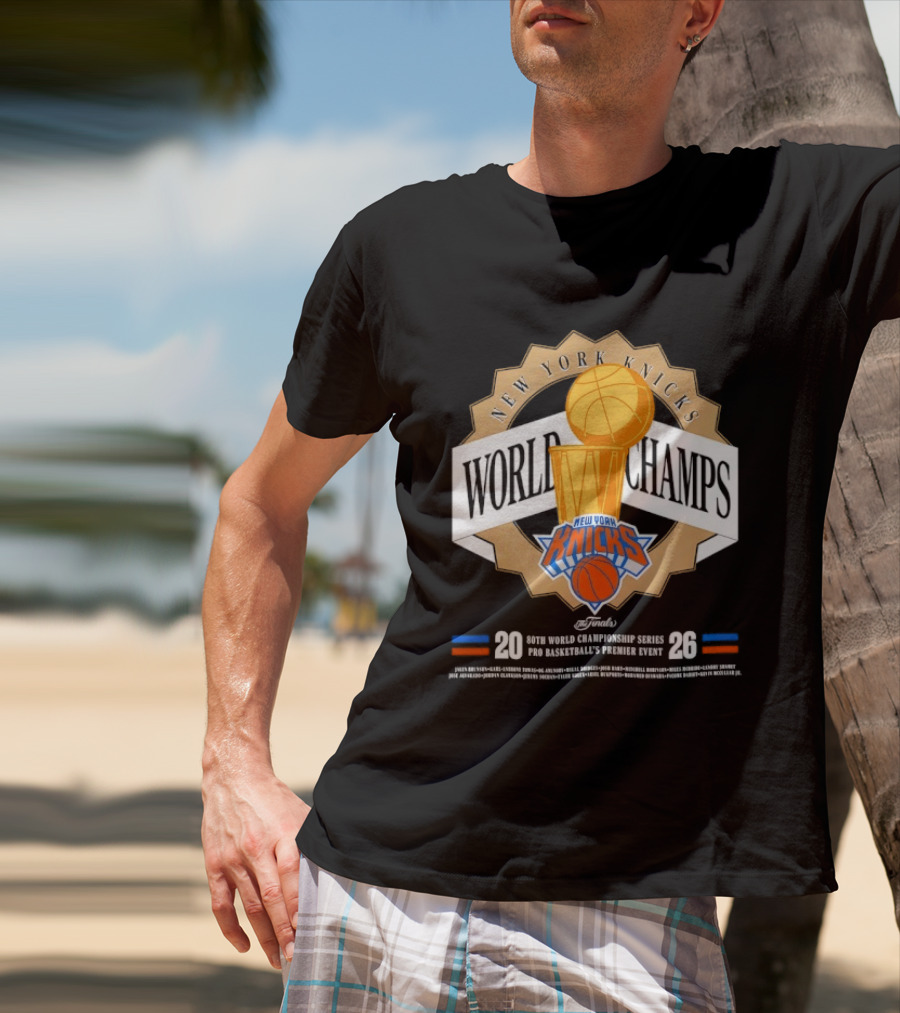 New York Knicks World Champs 2026 NBA Pro Basketball Event T-Shirt