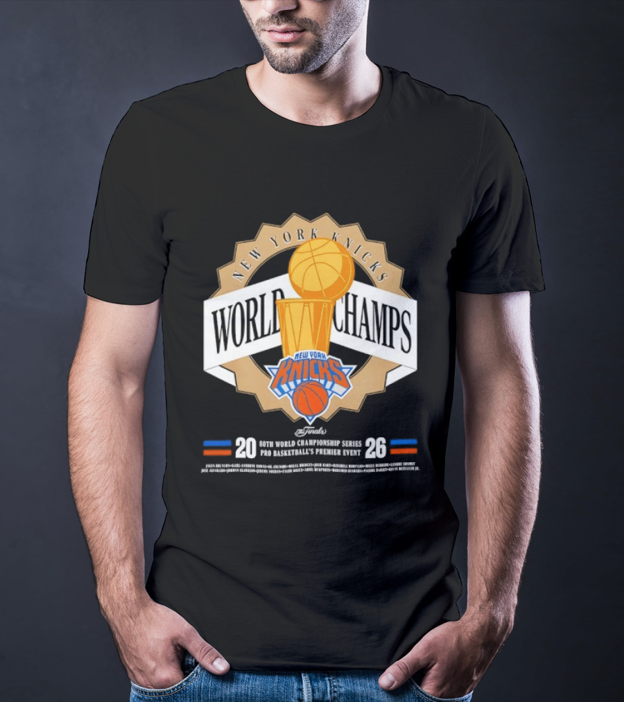 New York Knicks World Champs 2026 NBA Pro Basketball Event T-Shirt