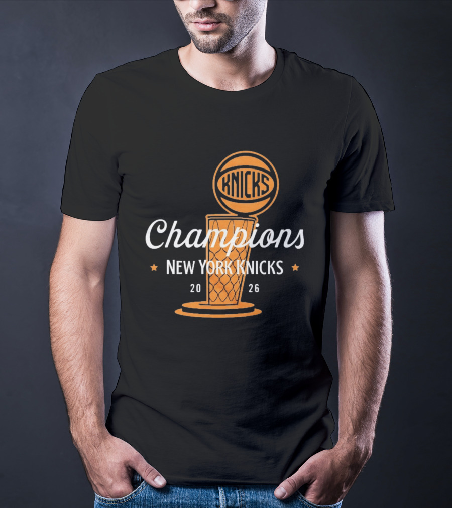 New York Knicks Champions 2026 Victory Basketball Knicks T-Shirt