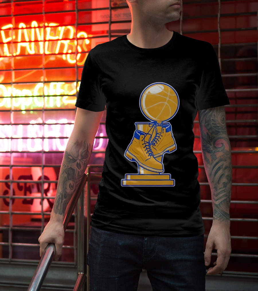 New York Basketball Trophy Golden Boots T-Shirt