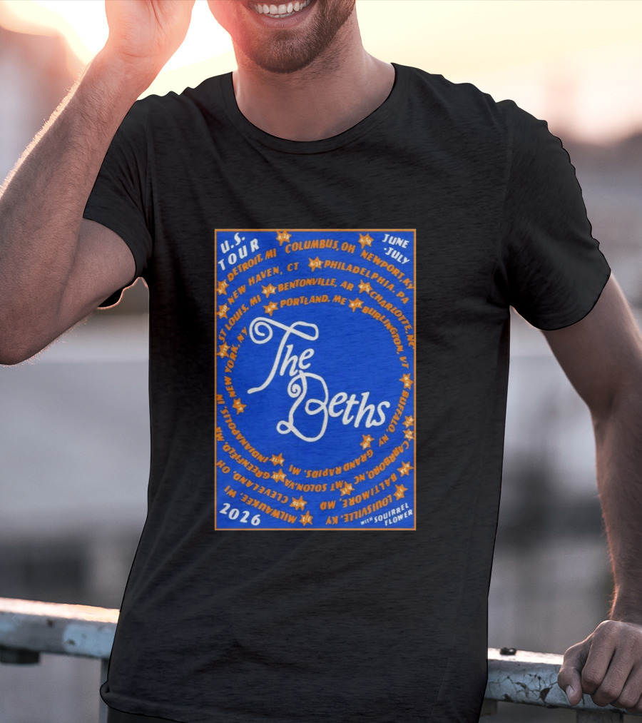 The Beths US Tour 2026 Cities June July With Squirrel Flower T-Shirt