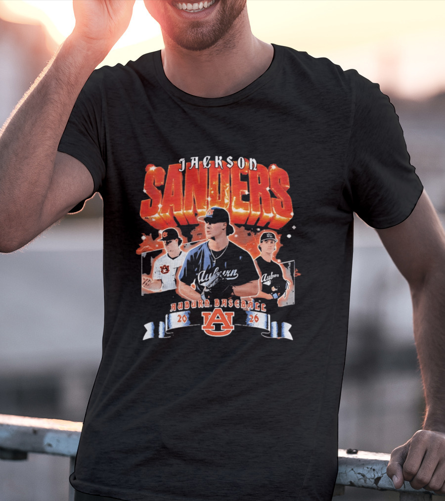 Jackson Sanders Auburn Baseball 2026 T-Shirt