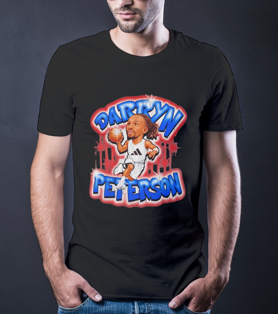 Darryn Peterson Kansas Jayhawks Basketball Caricature T-Shirt