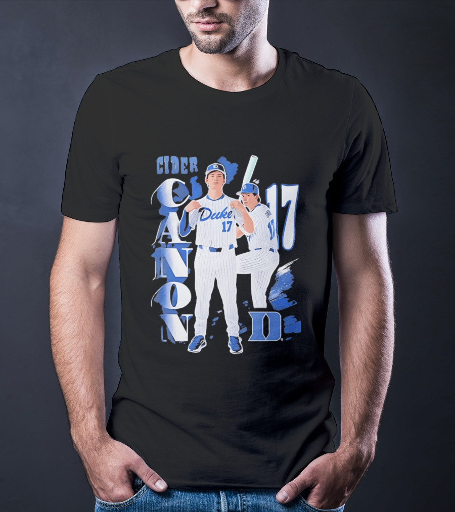 Duke Blue Devils Cider Canon 17 Baseball Team T-Shirt