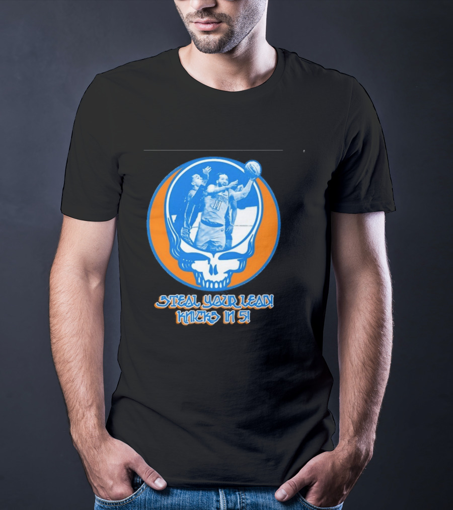 New York Knicks Jalen Brunson Steal Your Lead Knicks In 5 T-Shirt