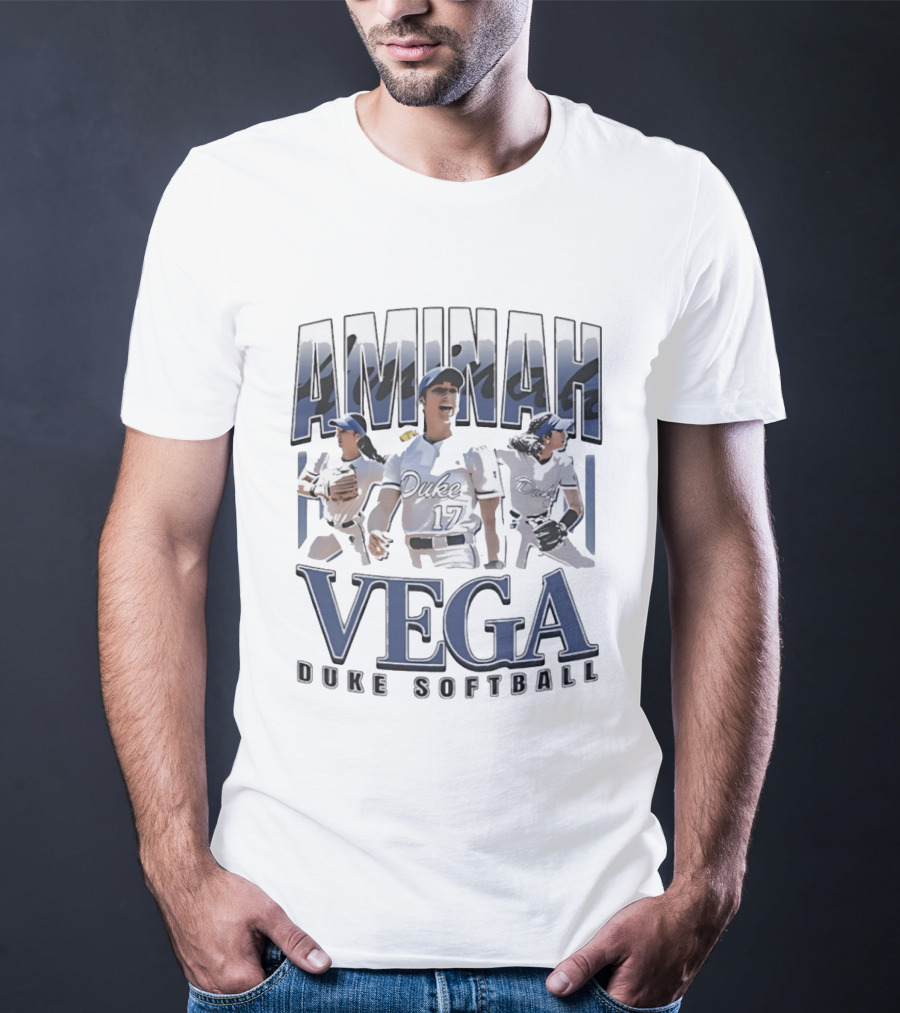 Aminah Vega Duke Softball Team Player 17 T-Shirt