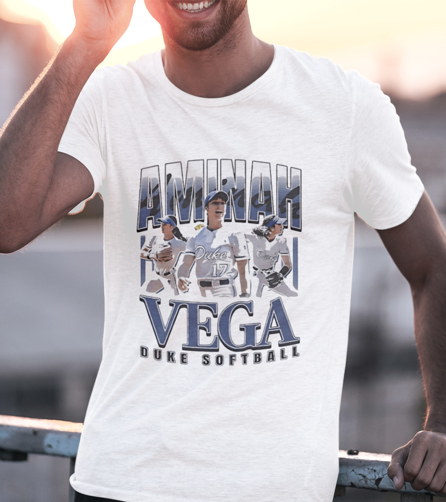 Aminah Vega Duke Softball Team Player 17 T-Shirt