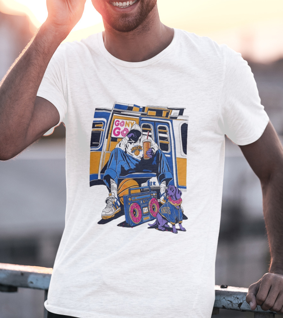 Knicks New York Subway GoNY Go Donut Streetwear Basketball T-Shirt