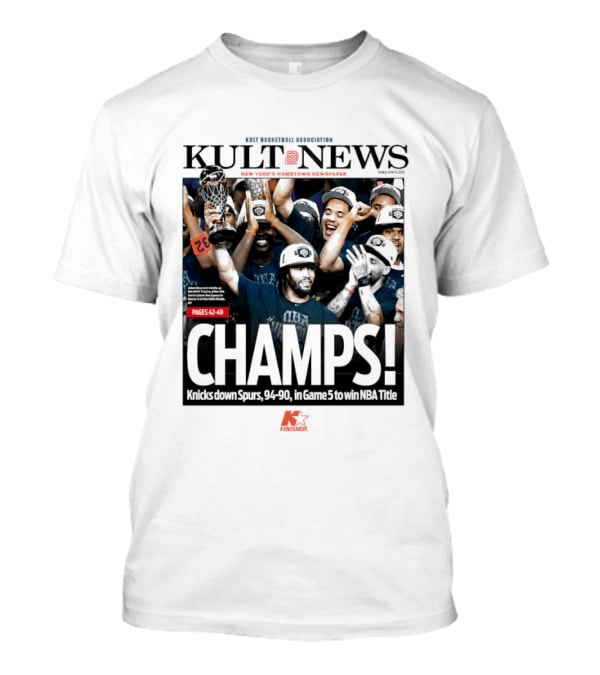 KULT NEWS NBA Champs New York Knicks Jalen Brunson Spurs Down 94 90 Game 5 Title T-Shirt