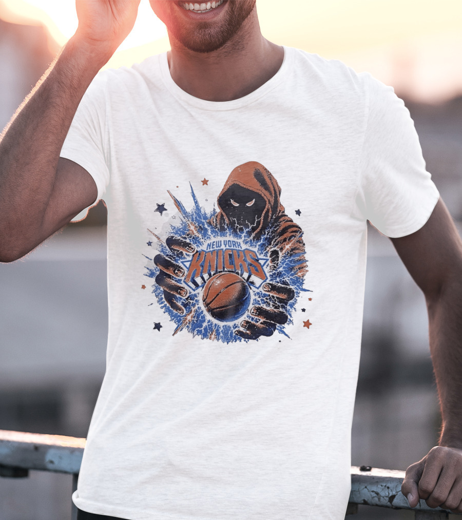 New York Knicks Dark Wizard Basketball Power T-Shirt
