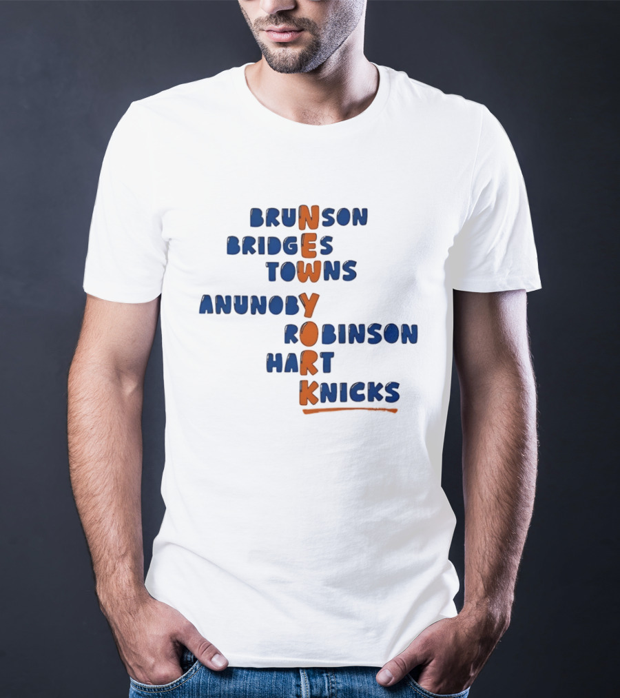 Brunson New York Bridges Towns Anunoby Robinson Hart Knicks T-Shirt