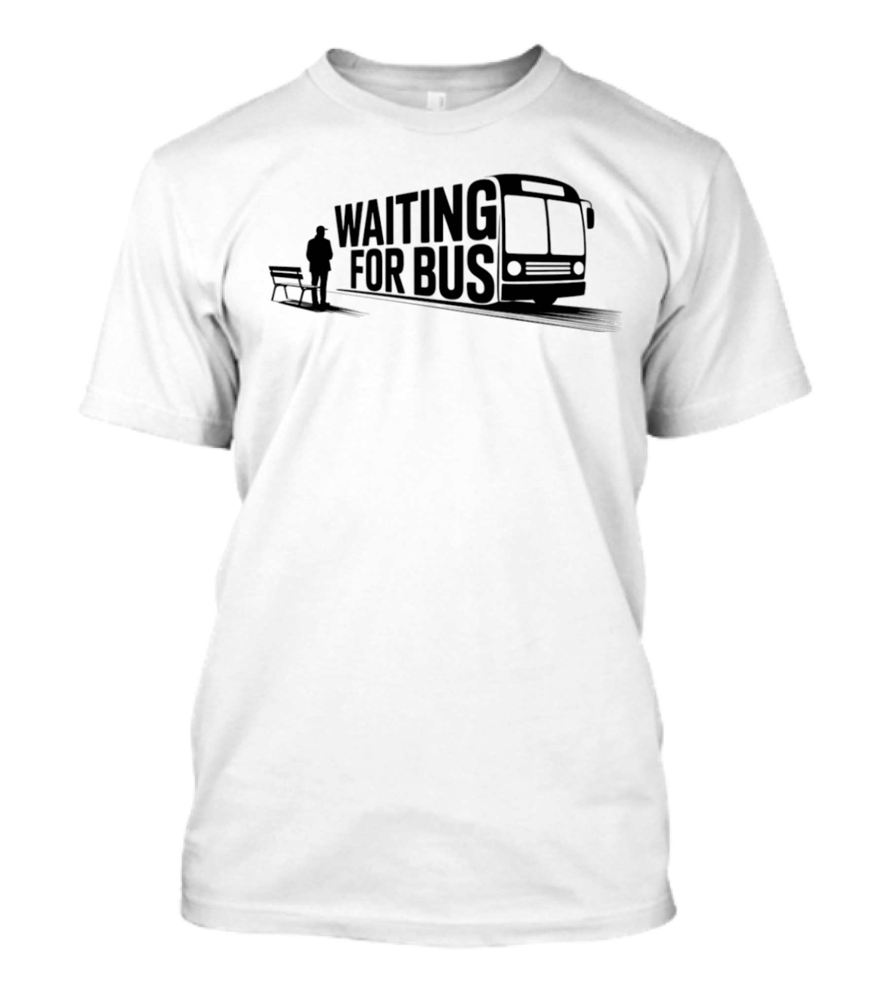 Waiting For Bus Public Transport Minimalist T-Shirt