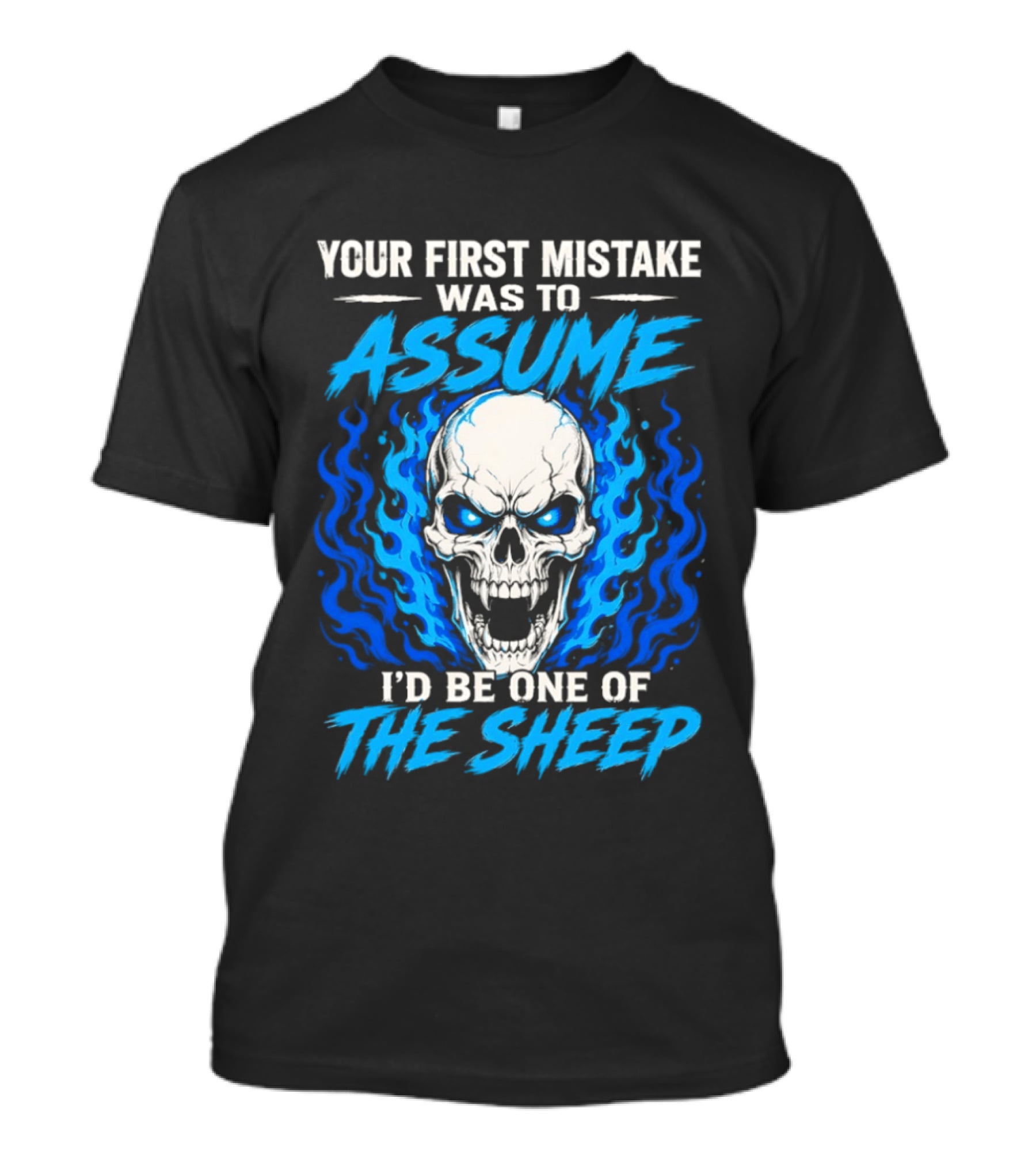 Your First Mistake Was To Assume I'd Be One Of The Sheep Skull Flames T-Shirt