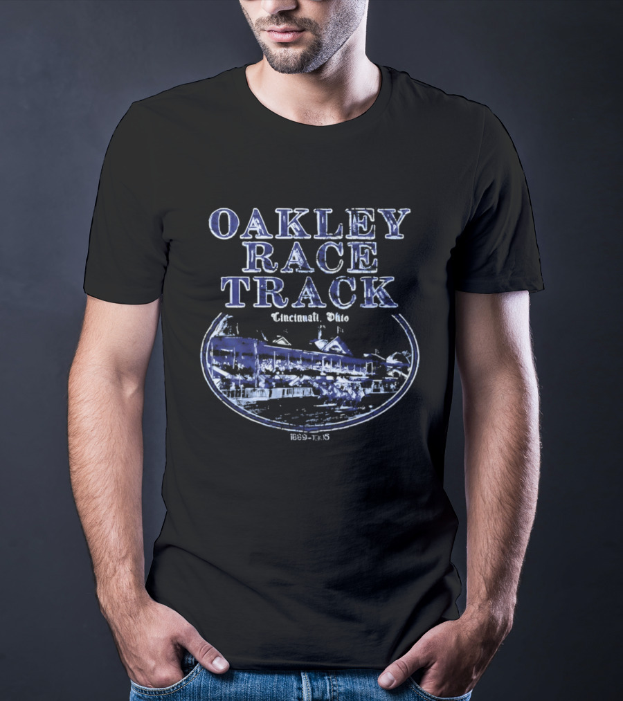 Oakley Race Track Cincinnati Ohio 1875 Horse Racing Vintage Scene T-Shirt