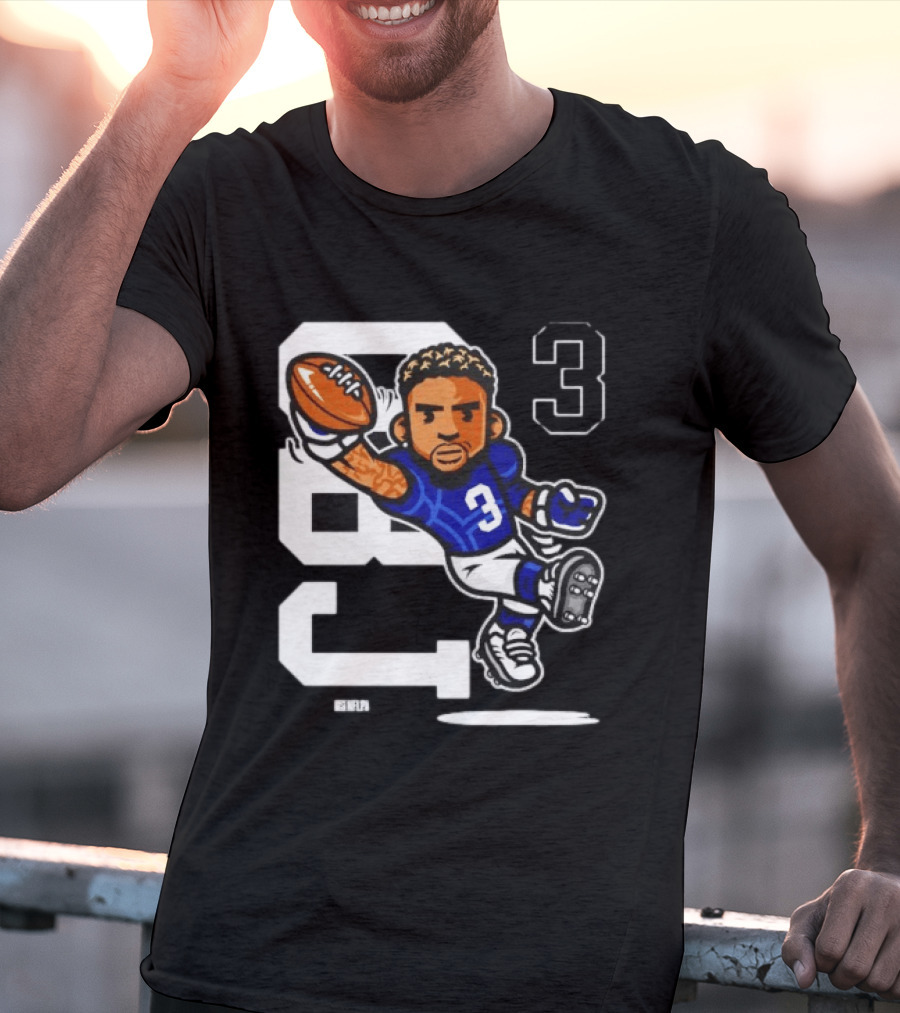 Odell Beckham Jr. 3 New York Giants Character Catch T-Shirt